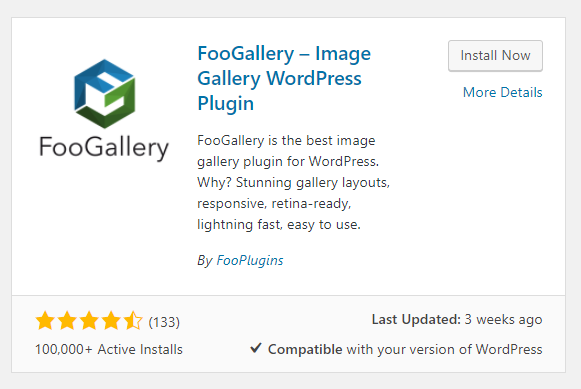 FooGallery Install Now