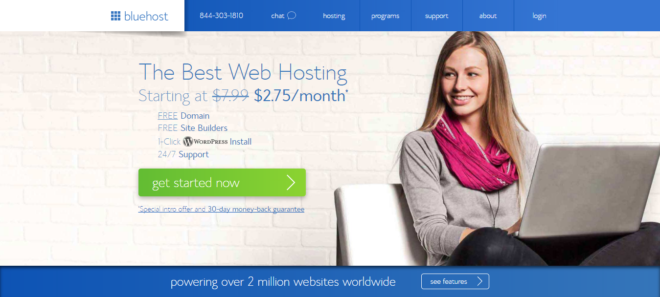 BlueHost web hosting provider