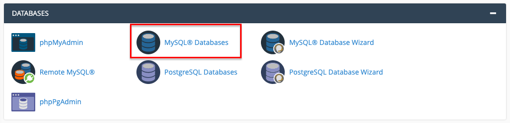 cPanel MySQL database