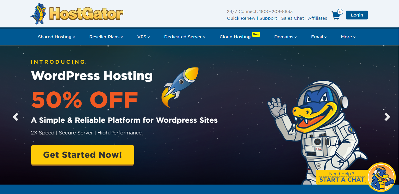 HostGator web hosting provider