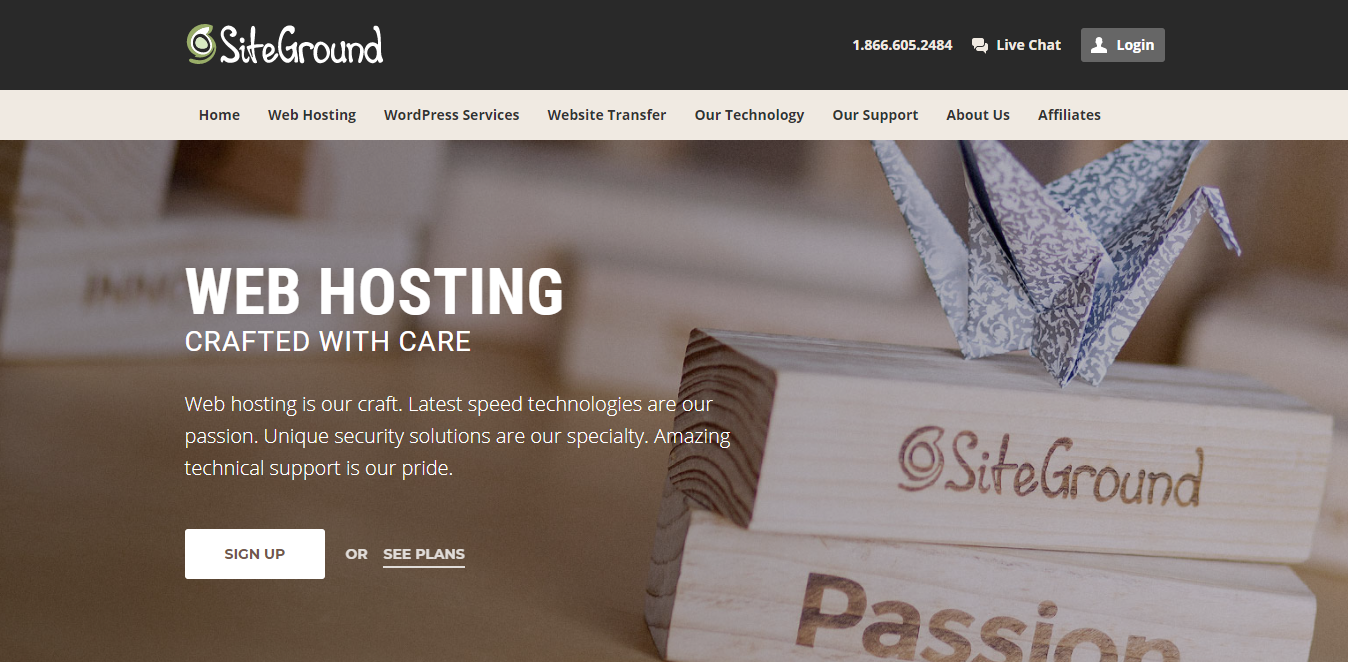 Siteground web hosting provider