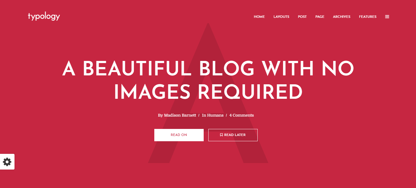 Typology - WordPress minimalist theme