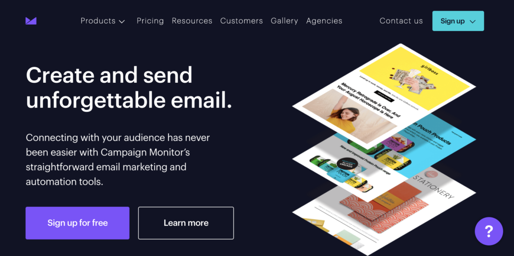Campaign monitor email marketing