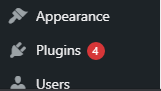 Plugin update notifications dashboard menu