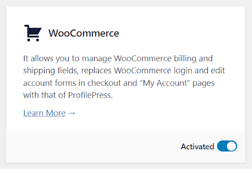 WooCommerce Activated