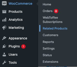 Settings page of Related products plugin in WooCommerce