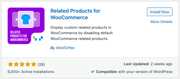 Installing Related Products for WooCommerce plugin by WebToffee
