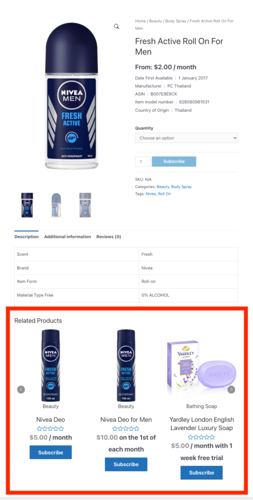 Related products for Nivea Active Roll on 