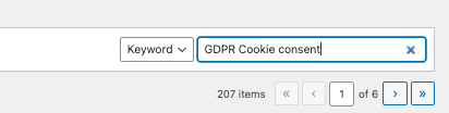 Searching for GDPR Cookie Consent plugin