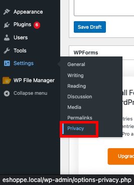 Adding new privacy policy