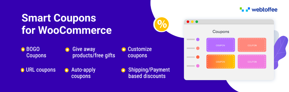 Smart Coupons for WooCommerce Coupons plugin by WebToffee
