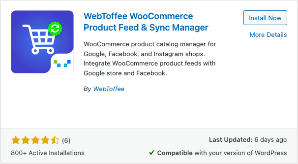 WooCommerce product feed plugin
