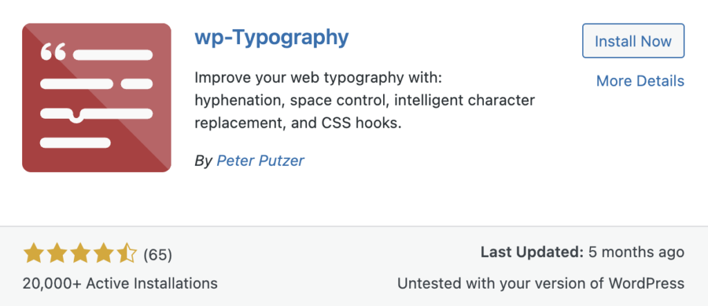 wp typography