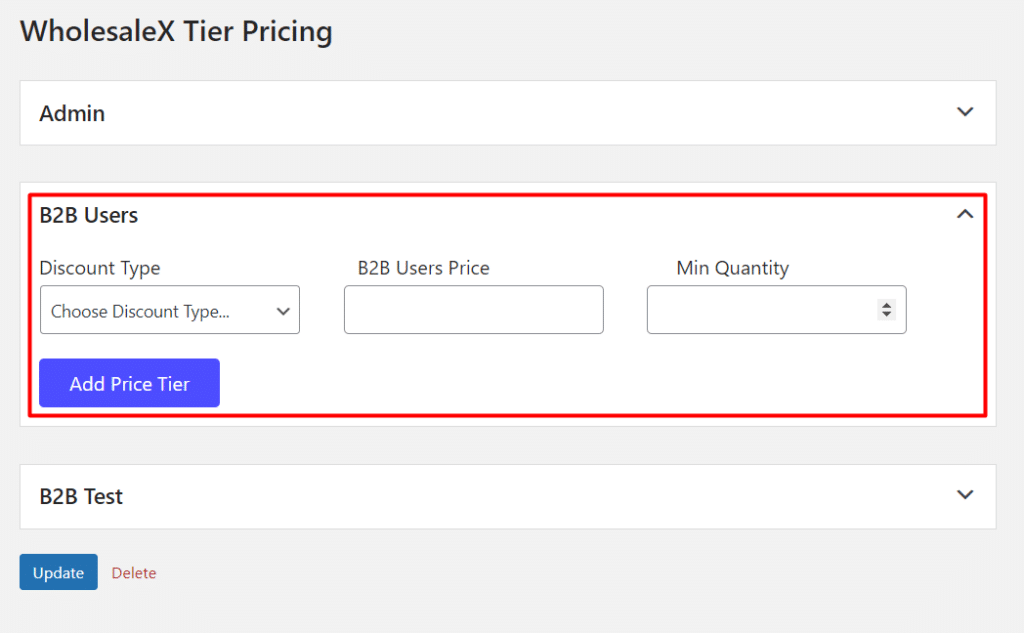 Set the pricing tiers